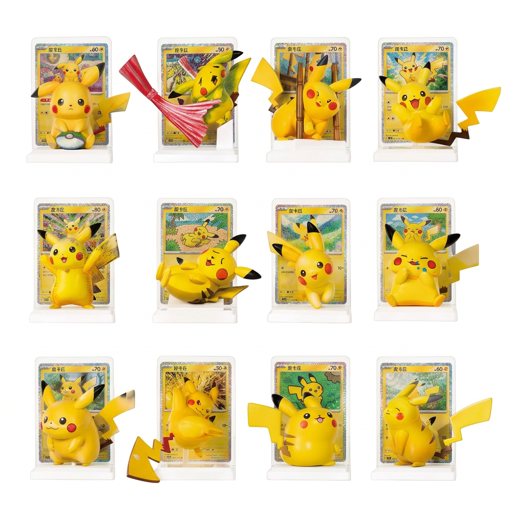 Coffret 30 ans Célébration Figurine Pikachu Mystère 1 Booster Pokémon Chinois.